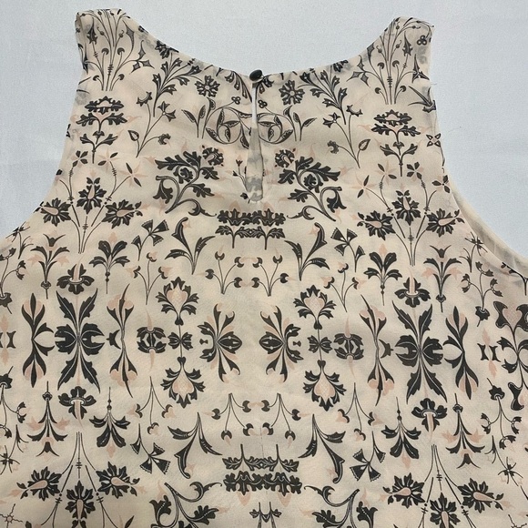 Max Studio Women's Tank Top Blouse Sz S Off White Floral Sleeveless Layered - Picture 5 of 10
